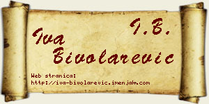 Iva Bivolarević vizit kartica